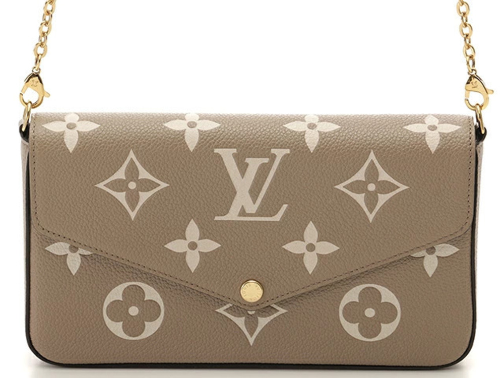 LOUIS VUITTON Pochette Felicie Monogram Empreinte Tourtrell Creame